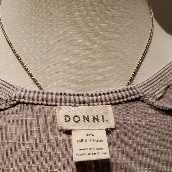 DONNI BROWN CARDIGAN SWEATER OPEN FRONT OVERSIZED BOHO CASUAL WOMENS SIZE OSFM - Picture 9 of 9